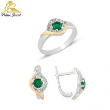 Altın +Gümüş Zirkon Taşlı Set